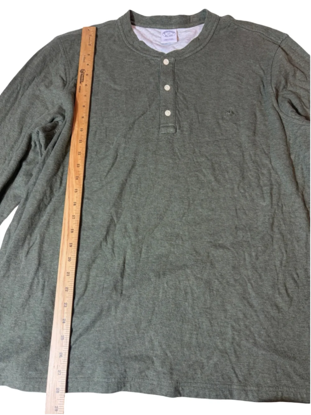 Brooks Brothers 1818 Green Henley Shirt XXL Heritage Old Money Preppy